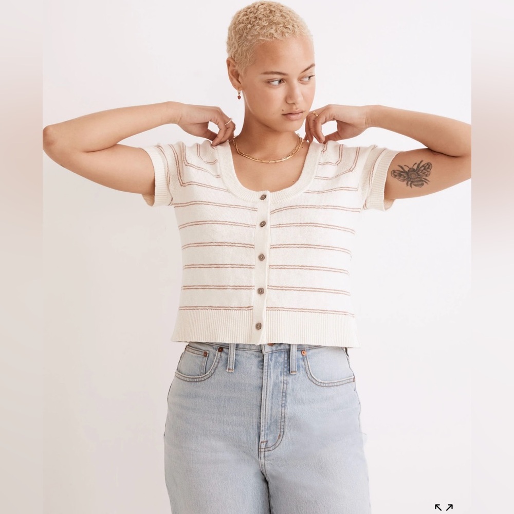 Madewell Linden Scoop Sweater Tee in Stripe
